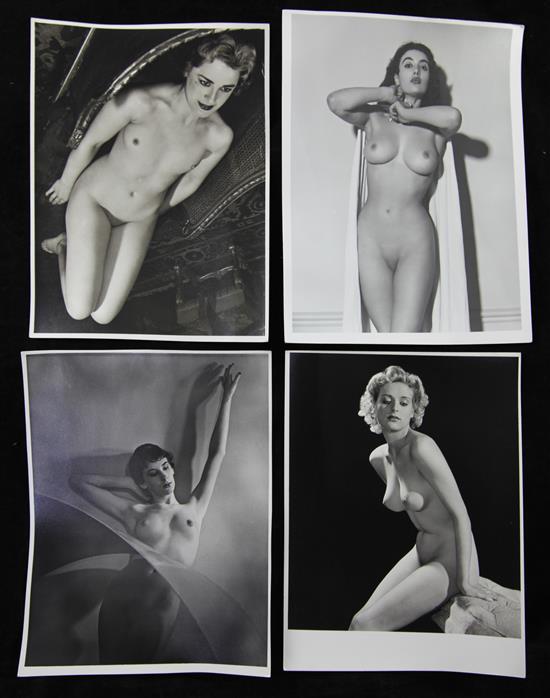 Horace Roye (1906-2002) and others. A collection of 1960s black and white nude glamour photographs, 8.25 x 6.25in. (90)